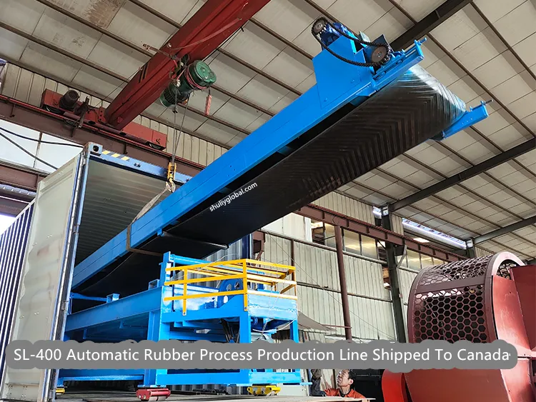 Ligne automatique de fabrication de poudre de caoutchouc SL-400 expédiée au Canada