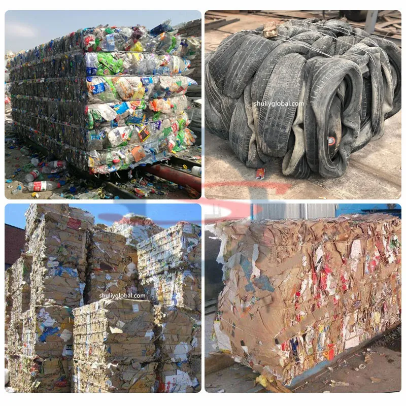 Balles après recyclage des déchets