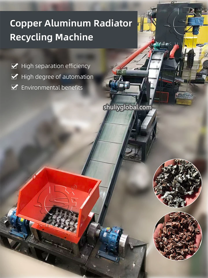 Machine de recyclage du cuivre et de l'aluminium